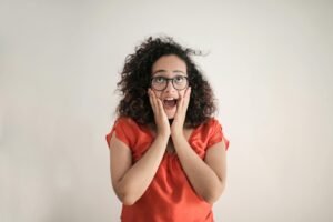 a surprised woman